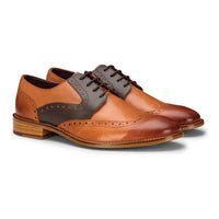 Miesten ruskeat tummansiniset ruskeat punaiset brogue-kengät, nauhalliset klassiset vintage-muodolliset aitoa nahkaa