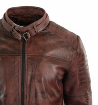 Aitoa nahkaa, mustaa biker-miesten takki, retro-vintage, mittatilaustyönä tehty, Iso-Britannia