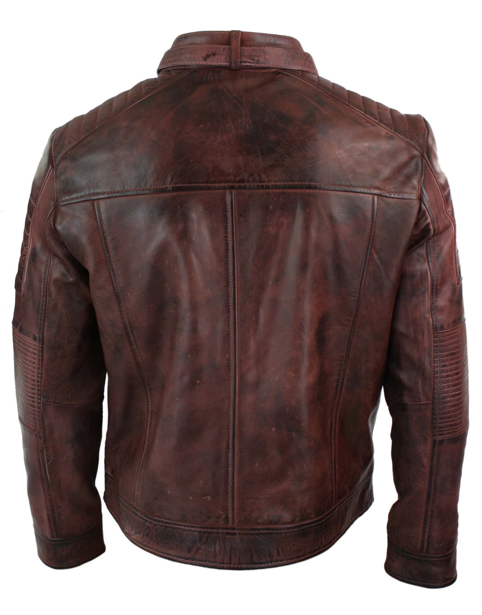 Aitoa nahkaa, mustaa biker-miesten takki, retro-vintage, mittatilaustyönä tehty, Iso-Britannia