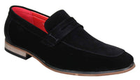 Fiorello 1807 - Miesten mokkanahkaiset keinonahkaiset slip-onl-kengät, italialaistyyliset klassiset loaferit