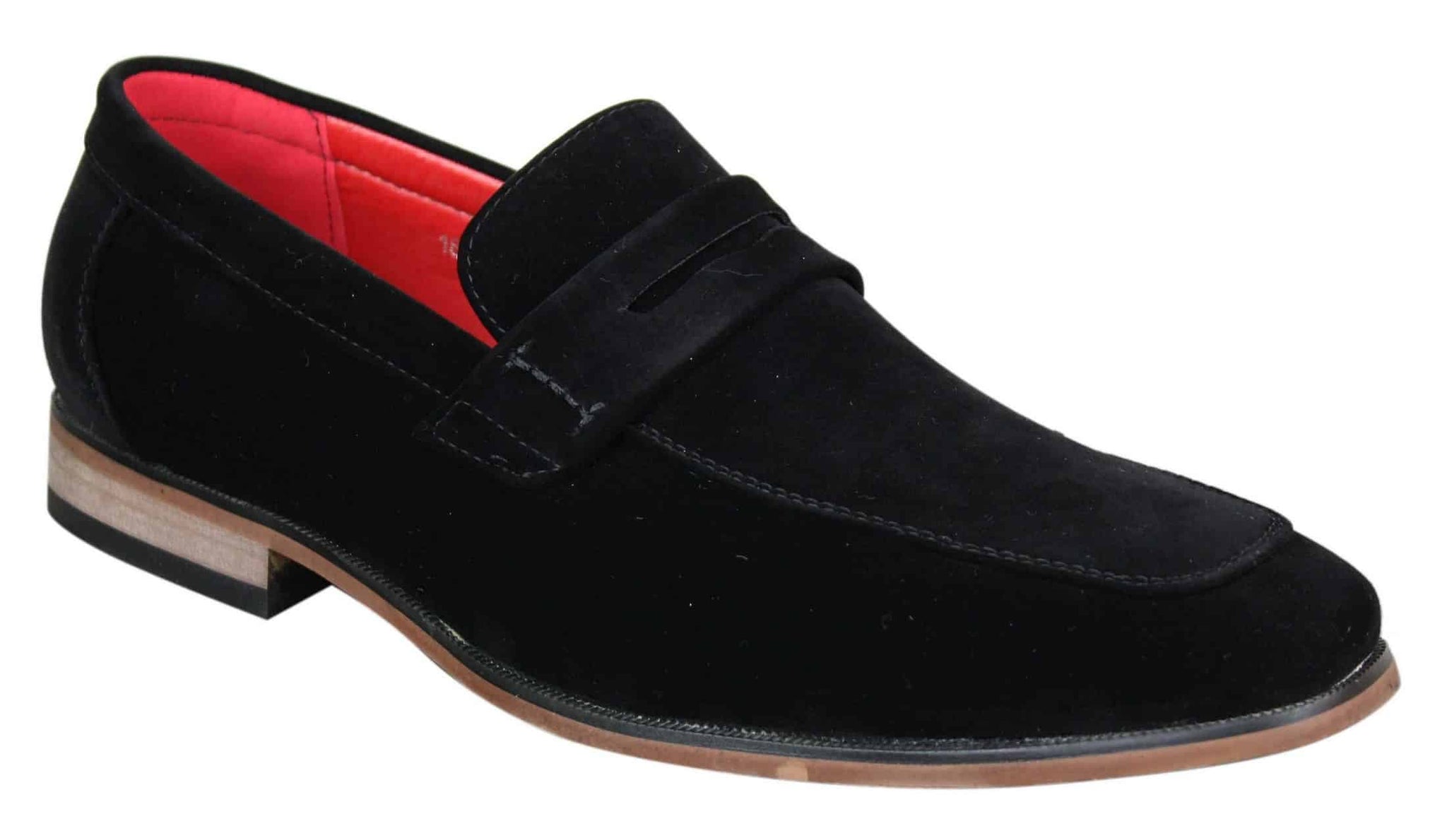 Fiorello 1807 - Miesten mokkanahkaiset keinonahkaiset slip-onl-kengät, italialaistyyliset klassiset loaferit