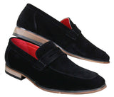 Fiorello 1807 - Miesten mokkanahkaiset keinonahkaiset slip-onl-kengät, italialaistyyliset klassiset loaferit