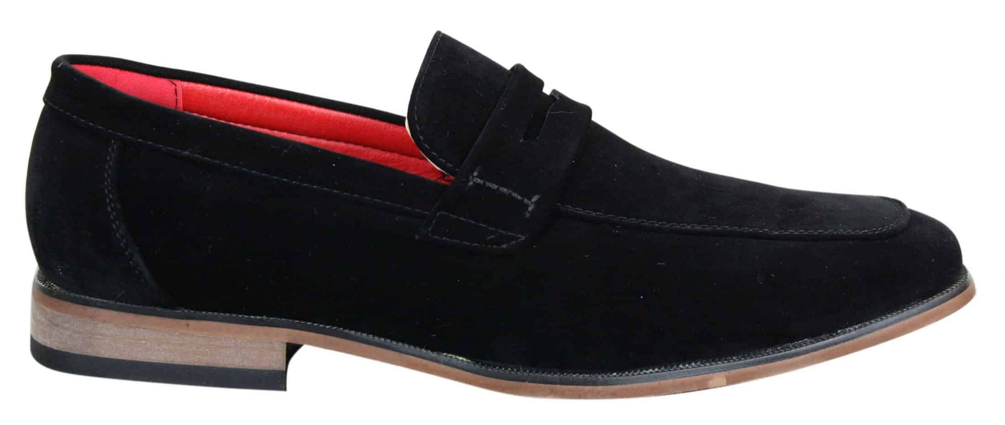 Fiorello 1807 - Miesten mokkanahkaiset keinonahkaiset slip-onl-kengät, italialaistyyliset klassiset loaferit