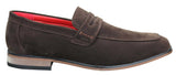 Fiorello 1807 - Miesten mokkanahkaiset keinonahkaiset slip-onl-kengät, italialaistyyliset klassiset loaferit