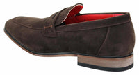Fiorello 1807 - Miesten mokkanahkaiset keinonahkaiset slip-onl-kengät, italialaistyyliset klassiset loaferit
