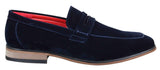 Fiorello 1807 - Miesten mokkanahkaiset keinonahkaiset slip-onl-kengät, italialaistyyliset klassiset loaferit