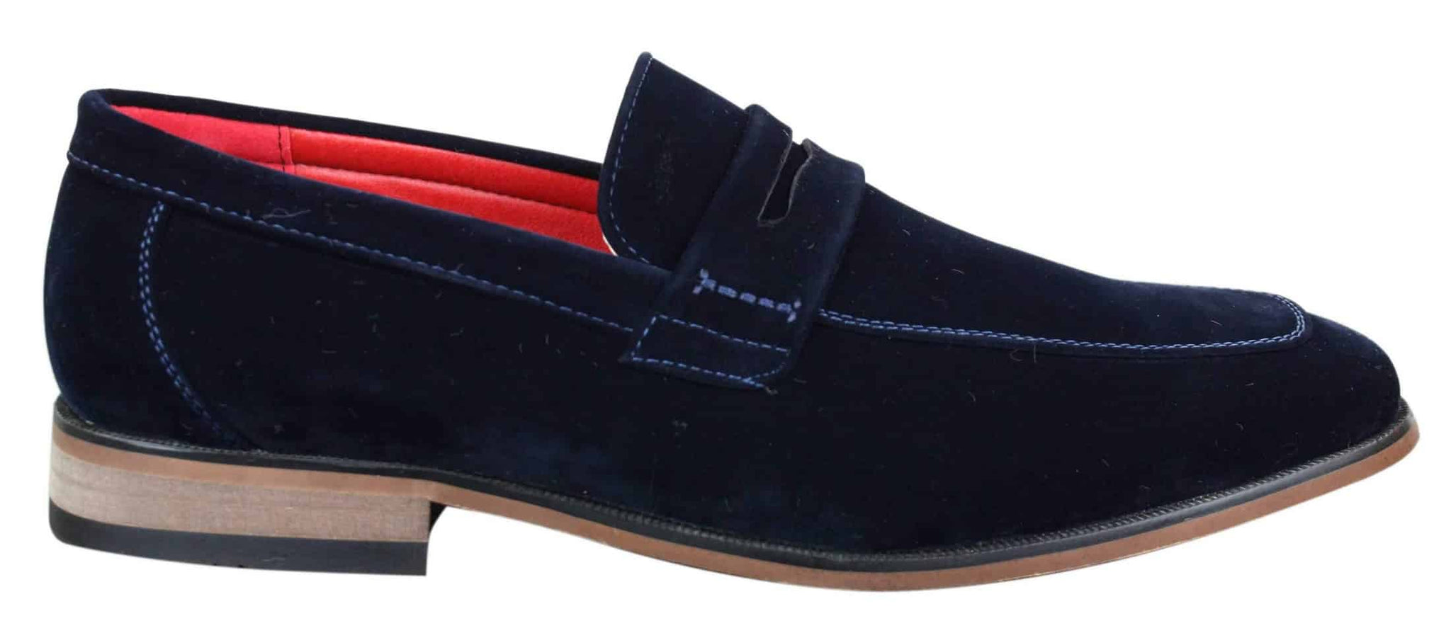 Fiorello 1807 - Miesten mokkanahkaiset keinonahkaiset slip-onl-kengät, italialaistyyliset klassiset loaferit