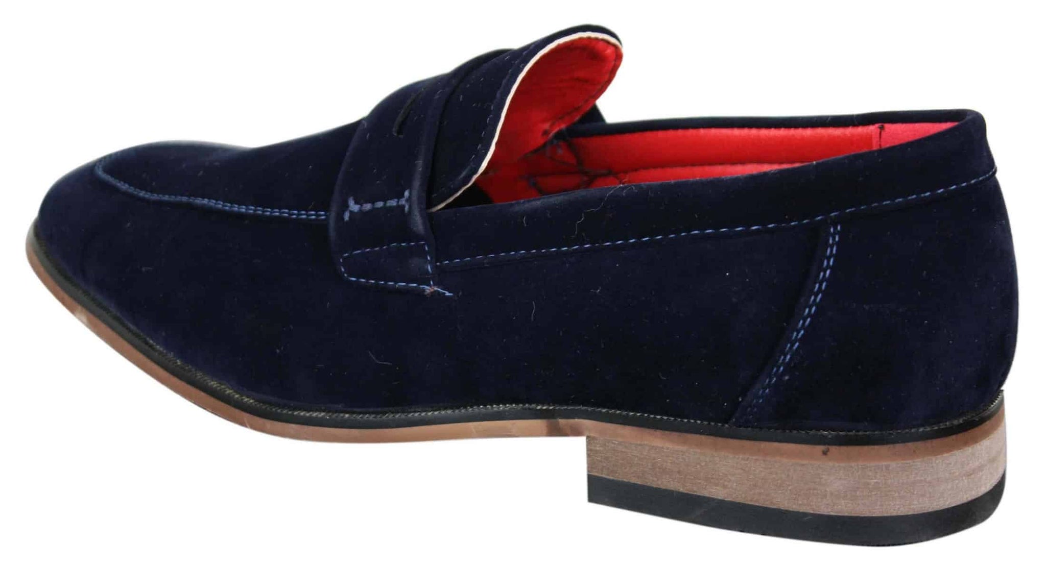 Fiorello 1807 - Miesten mokkanahkaiset keinonahkaiset slip-onl-kengät, italialaistyyliset klassiset loaferit