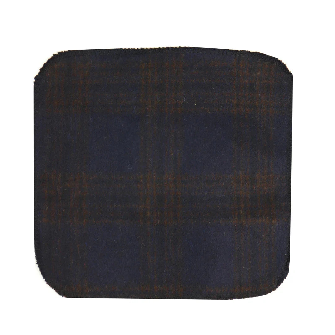 281 - Miesten sininen kalanruotokuvioinen tweed-villasolmio ja nenäliina 2"