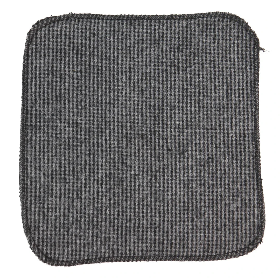 281 - Miesten harmaa kalanruotokuvioinen tweed-villasolmio ja nenäliina 5 cm