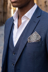 Miesten harmaa tweed-taskuliina