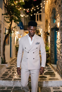 Miesten harmaa tweed-taskuliina