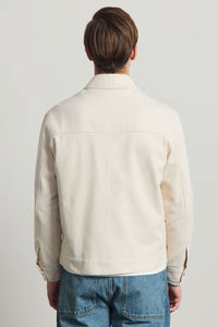 Miesten beige puuvillatwillitakki - Trucker-päällyspaita