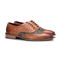 Miesten aidosta nahasta valmistetut vintage-kengät, brogue-kengät, 1920-luvun mokkanahkaiset tweed-nauhoitetut kengät, tyylikkäät ja muodolliset