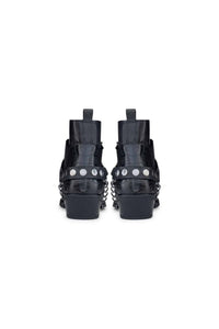 Miesten aidosta nahasta valmistetut cowboy-saappaat ketjulla