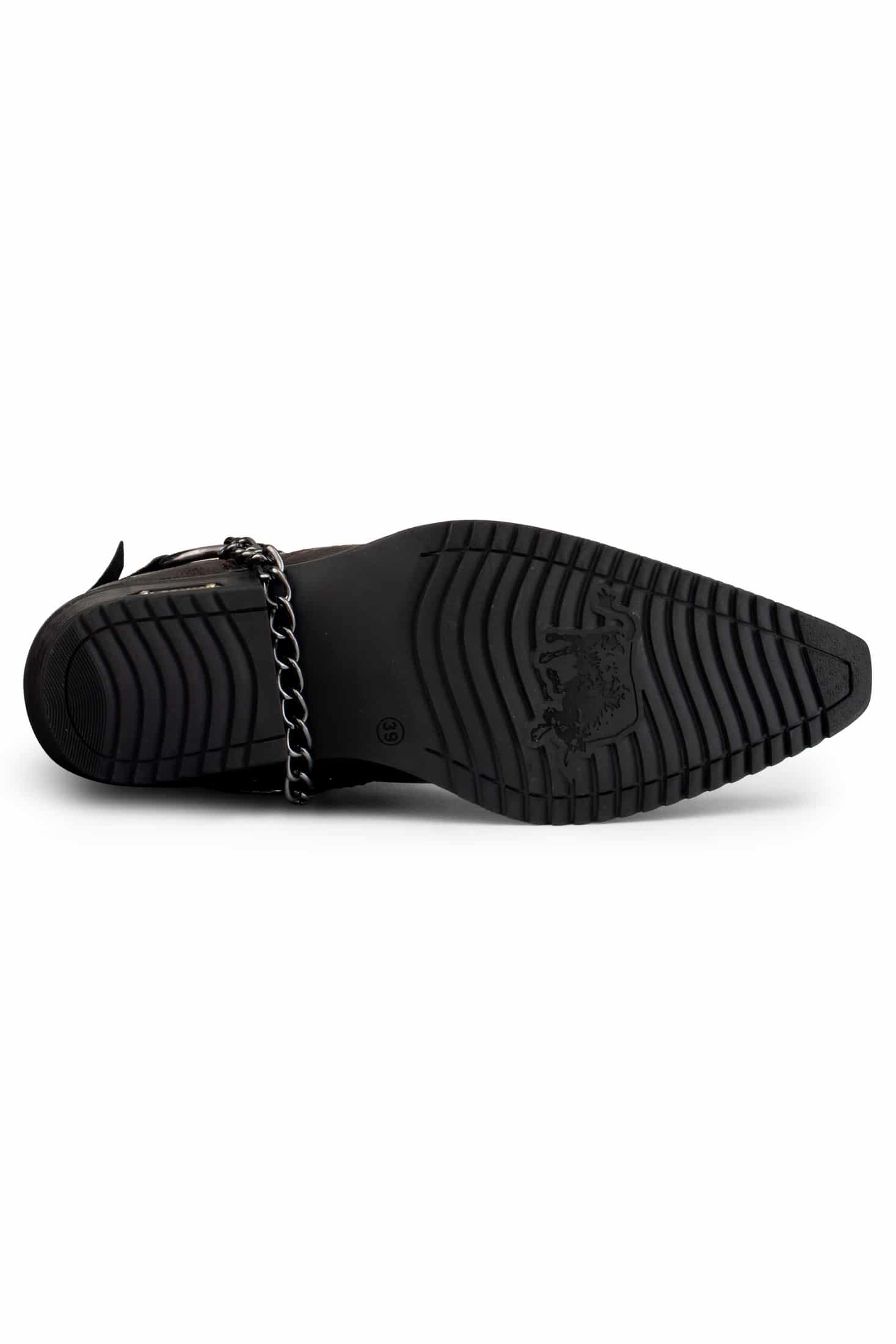 Miesten aidosta nahasta valmistetut cowboy-saappaat ketjulla