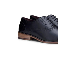 Miesten klassiset nahkaiset brogue-kengät, mustat nauhakengät, tyylikkäät muodolliset nahkakengät, vintage-tyyliset