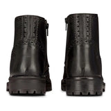 Miesten aidolla nahalla nauhalliset platform-brogue-saappaat, punk rock, musta, ruskea
