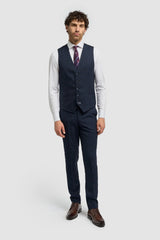 Caridi - Miesten tummansininen tweed-liivi