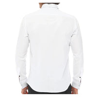 Miesten siipikauluspaita smokki valkoinen musta tere tuplahihainen illallistyyli klassinen