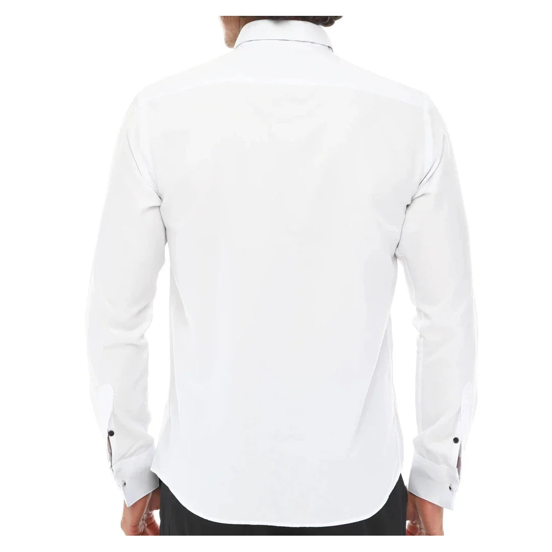 Miesten siipikauluspaita smokki valkoinen musta tere tuplahihainen illallistyyli klassinen