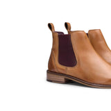 Miesten aidosta nahasta valmistetut Chelsea-nilkkurit, slip-on-saappaat, rento tyyli, retro vintage -blindersit, klassiset