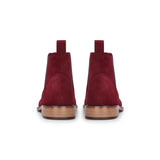 Miesten viininpunaiset mokkanahkaiset slip-on-nilkkurit