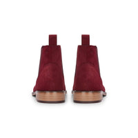 Miesten viininpunaiset mokkanahkaiset slip-on-nilkkurit