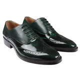 Harry - Miesten vihreät lakkanahkaiset brogue-kengät
