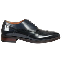 Harry - Miesten tummansiniset lakkanahkaiset brogue-kengät