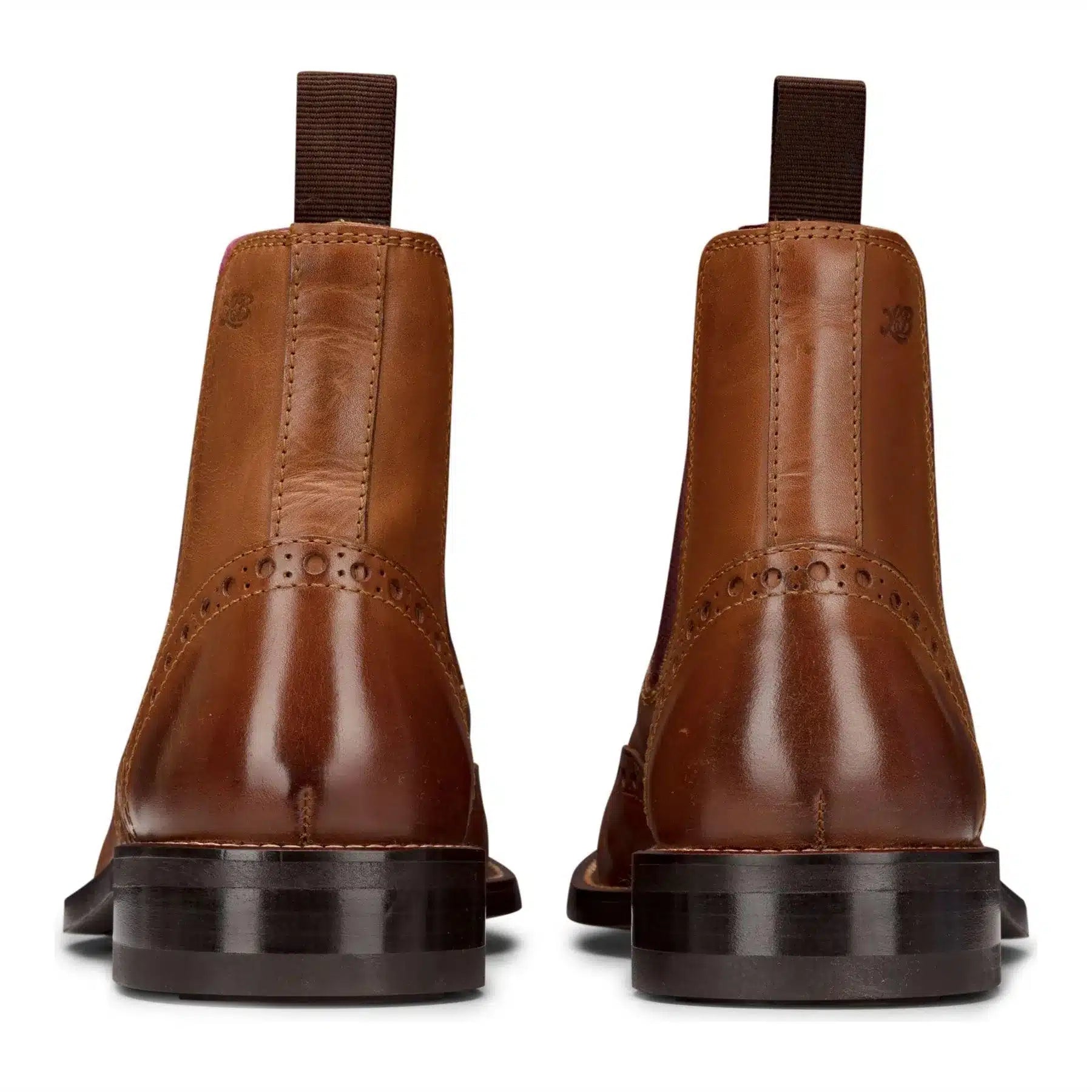 Miesten slip-on-nilkkurit aidosta nahasta, brogue-nilkkurit, ruskeat ja kellanruskeat, klassiset, tyylikkäät ja muodolliset london-nilkkurit