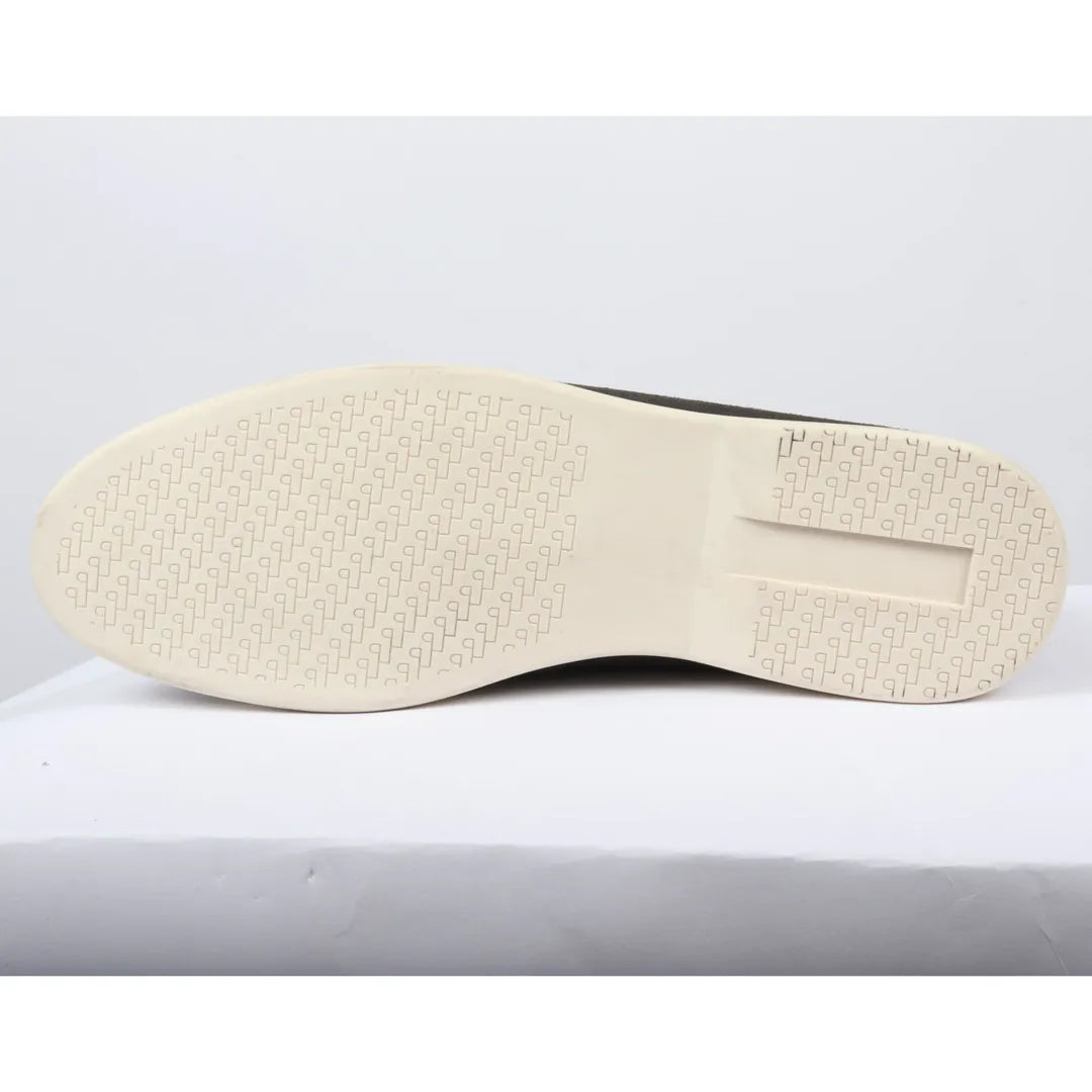 Miesten mokkanahkaiset mustat slip-on-loaferit, joissa on mukava istuvuus