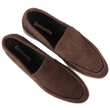 Miesten ruskeat mokkanahkaiset slip-on-loaferit, joissa on mukava istuvuus