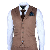 Nathan miesten ruskea kolmiosainen kapea istuvuus