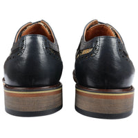 Ross - Miesten kukkakuvioiset nahkaiset laivastonsiniset brogue-kengät