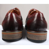 Ross - Miesten kukkakuvioiset punaiset nahkaiset brogue-kengät