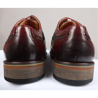 Ross - Miesten kukkakuvioiset punaiset nahkaiset brogue-kengät