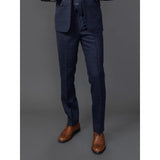 Ryan - Miesten tummansiniset tweed-ruutuhousut