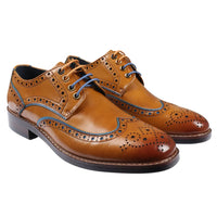 Simon - Miesten ruskeat brogue-nahkakengät
