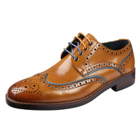 Simon - Miesten ruskeat brogue-nahkakengät