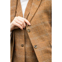 TPTS73 - Naisten tammenruskea tweed-liivi