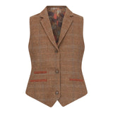 TPTS73 - Naisten tammenruskea tweed-liivi