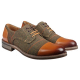 Theon - Miesten nahkaiset tweed-oxford-kengät