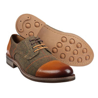 Theon - Miesten nahkaiset tweed-oxford-kengät