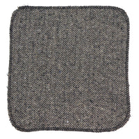 281 - Miesten tamminen kalanruotokuvioinen tweed-villasolmio ja nenäliina 5 cm