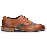 Miesten aidosta nahasta valmistetut vintage-kengät, brogue-kengät, 1920-luvun mokkanahkaiset tweed-nauhoitetut kengät, tyylikkäät ja muodolliset
