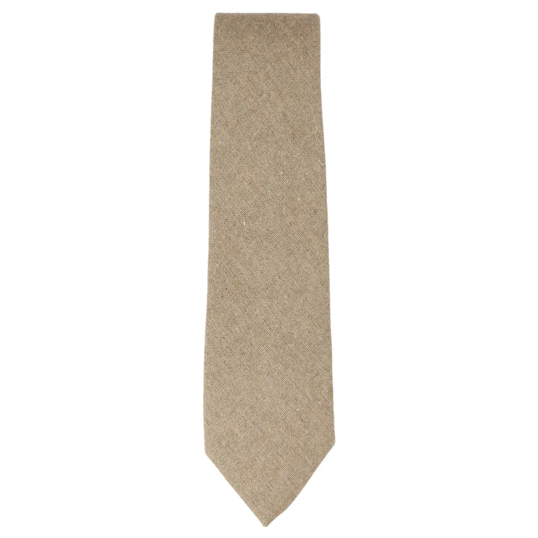 Kameli Beige Oak Tweed Tie Nenäliina 2"