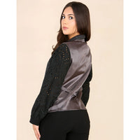 Naisten tweed-ruutuliivi harmaa