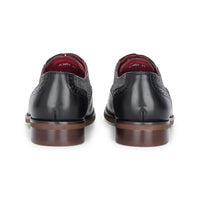 Albert - Miesten mustat nahkaiset tweed-koristeiset brogue-kengät