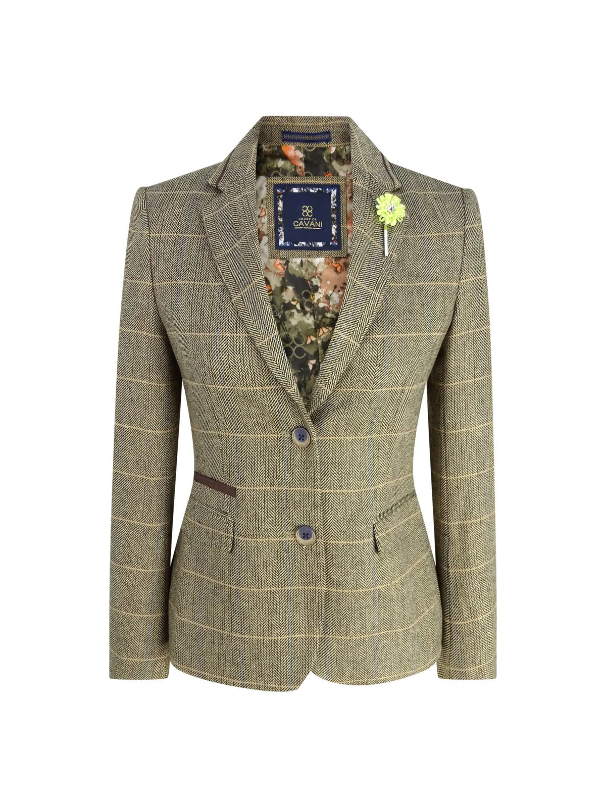 Naisten ruskeanruskea tweed-bleiseri